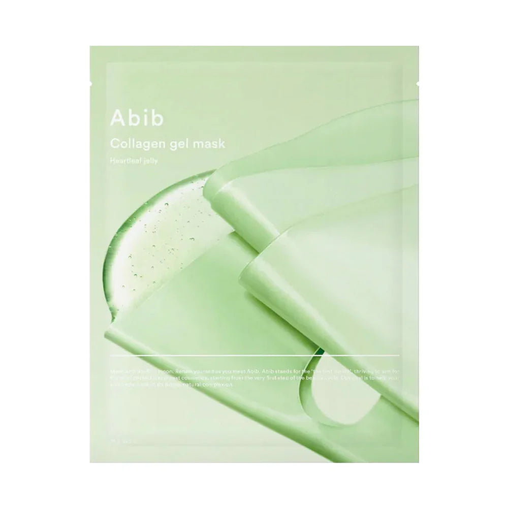 ABIB Collagen gel heartleaf jelly mask packaging on a white background