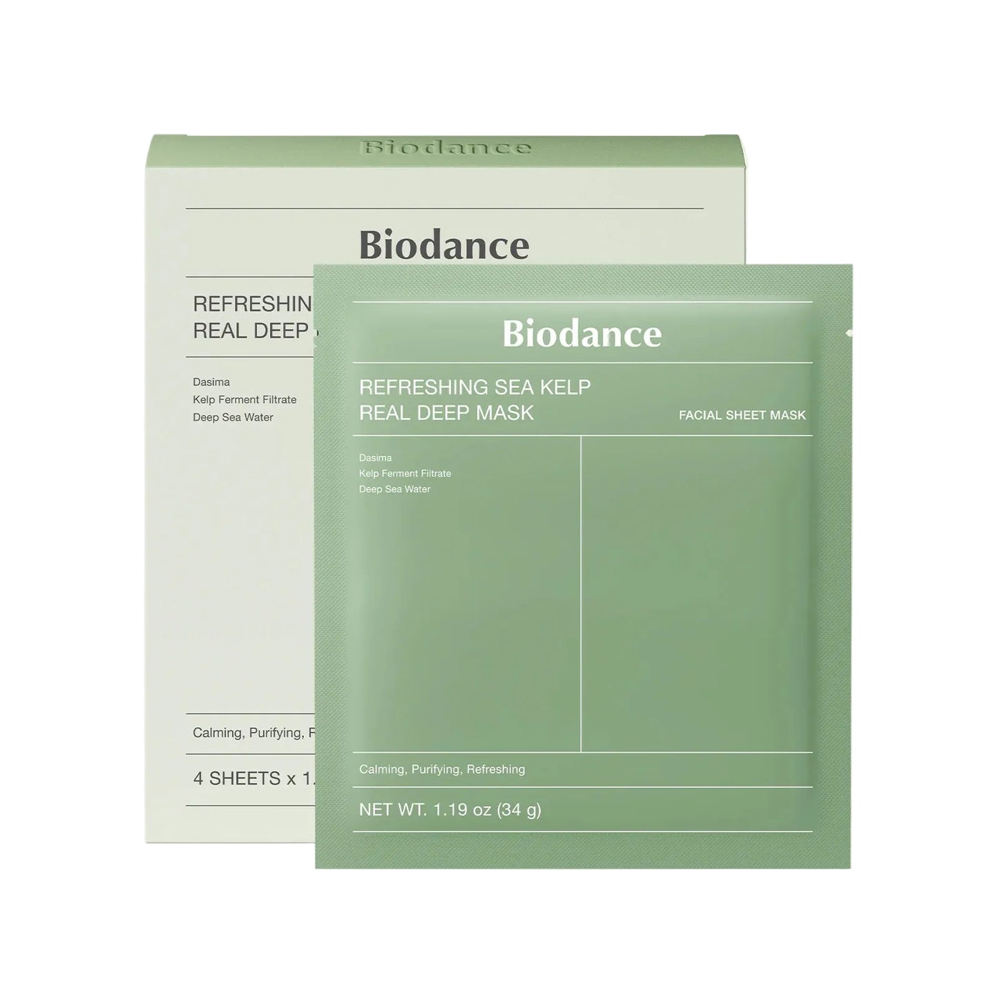 Biodance Refreshing Sea Kelp Real Deep Mask packaging on a white background
