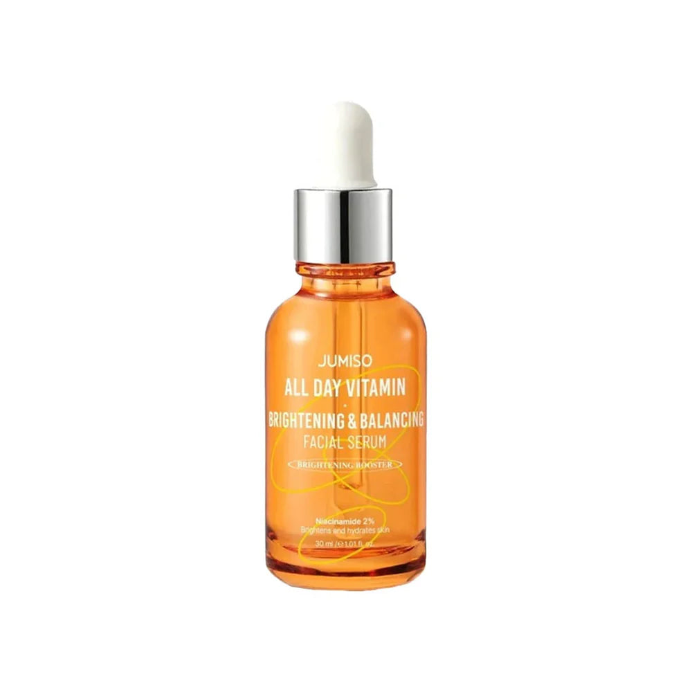 Jumiso All Day Vitamin Brightening & Balancing Facial Serum in a 30ml dropper bottle