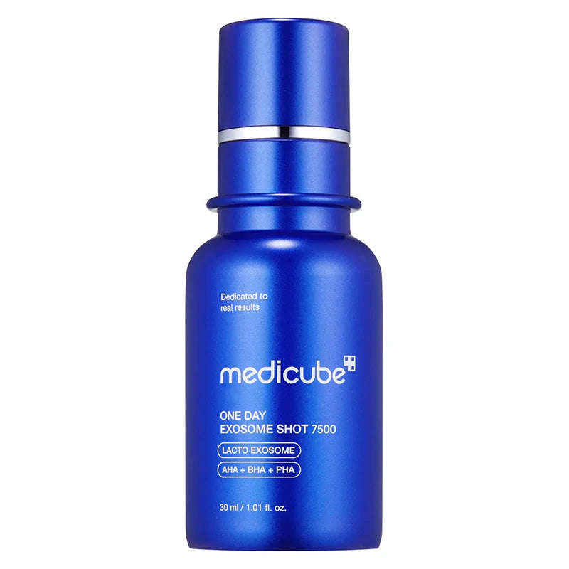 Medicube One Day Exosome Shot Pore Ampoule 7500 in a indigo bottle 30ml