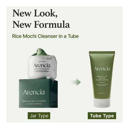 ARENCIA - Green Tea + LHA Deep Pore Rice Cake Cleanser