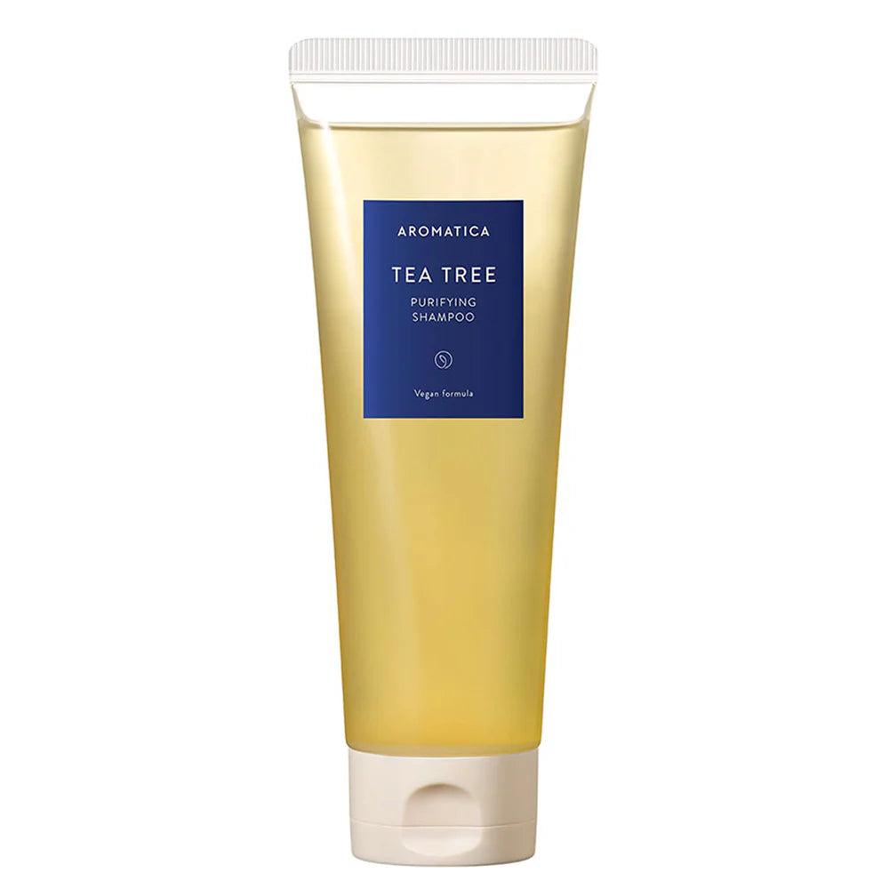Aromatica Tea Tree Purifying Shampoo 180ml tube on a white background