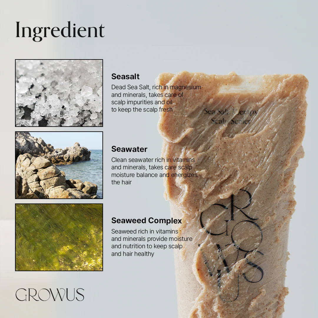 GROWUS - Sea Salt Therapy Scalp Scaler