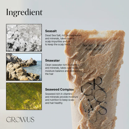 GROWUS - Sea Salt Therapy Scalp Scaler