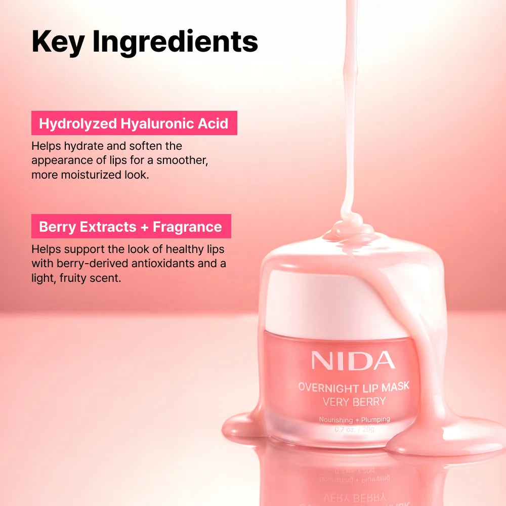 NIDA - Overnight Lip Mask - Very Berry