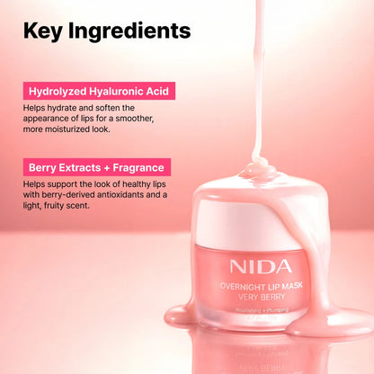 NIDA - Overnight Lip Mask - Very Berry