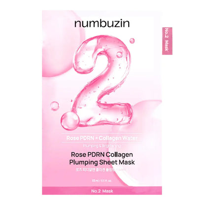 NUMBUZIN - No.2 Rose PDRN Collagen Plumping Sheet Mask (1 Mask)